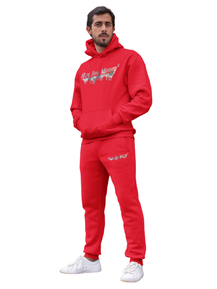 Red top money tracksuit
